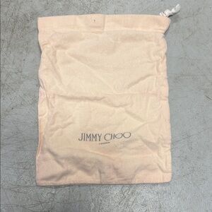 Jimmy Choo Dust Bag in Light Pink Small Accessory Bag 18 x 9 Inch Drawstring Bag